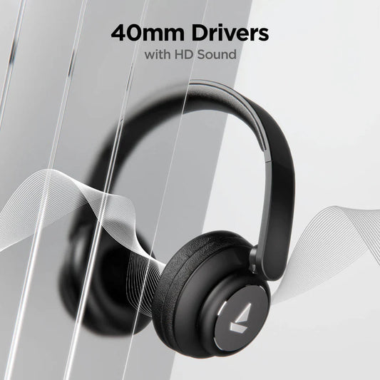 boAt Rockerz 450 Wireless Headphones – 15H Playback, 40mm Drivers, Bluetooth & AUX Mode