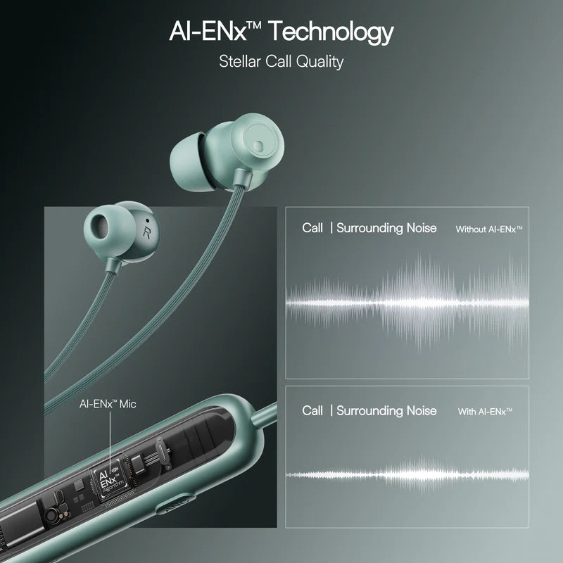 boAt Rockerz 210 ANC Wireless Neckband – 30dB ANC, 40H Playback, AI-ENx Calls, Bluetooth 5.3