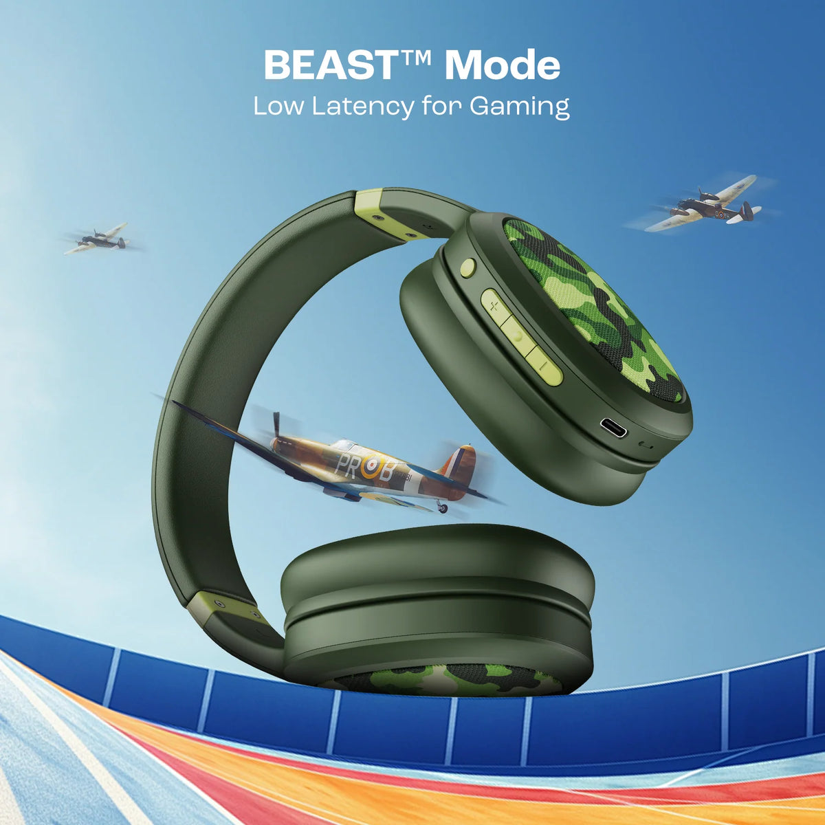 boAt Rockerz 460 Wireless Headphones – 30H Playback, 40mm Drivers, BEAST Mode, Bluetooth 5.2