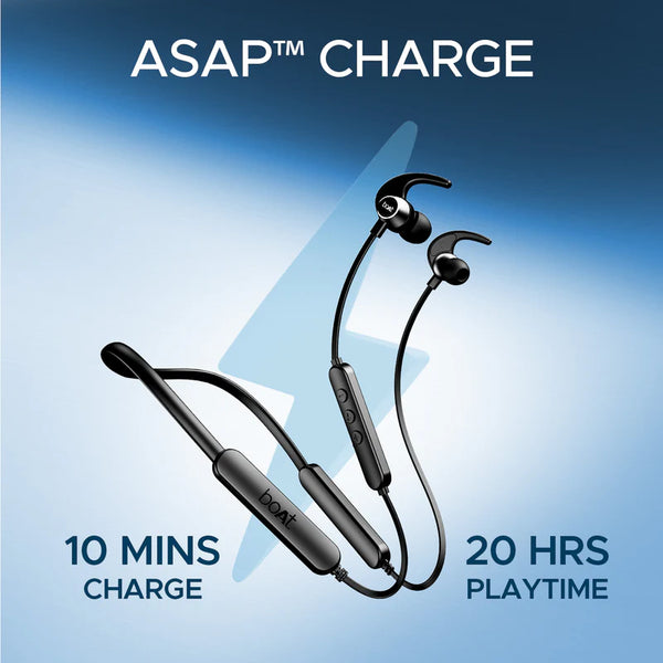 boAt Rockerz 255 Pro+ Wireless Neckband – 60H Playback, ASAP Charge, IPX7, 10mm Drivers