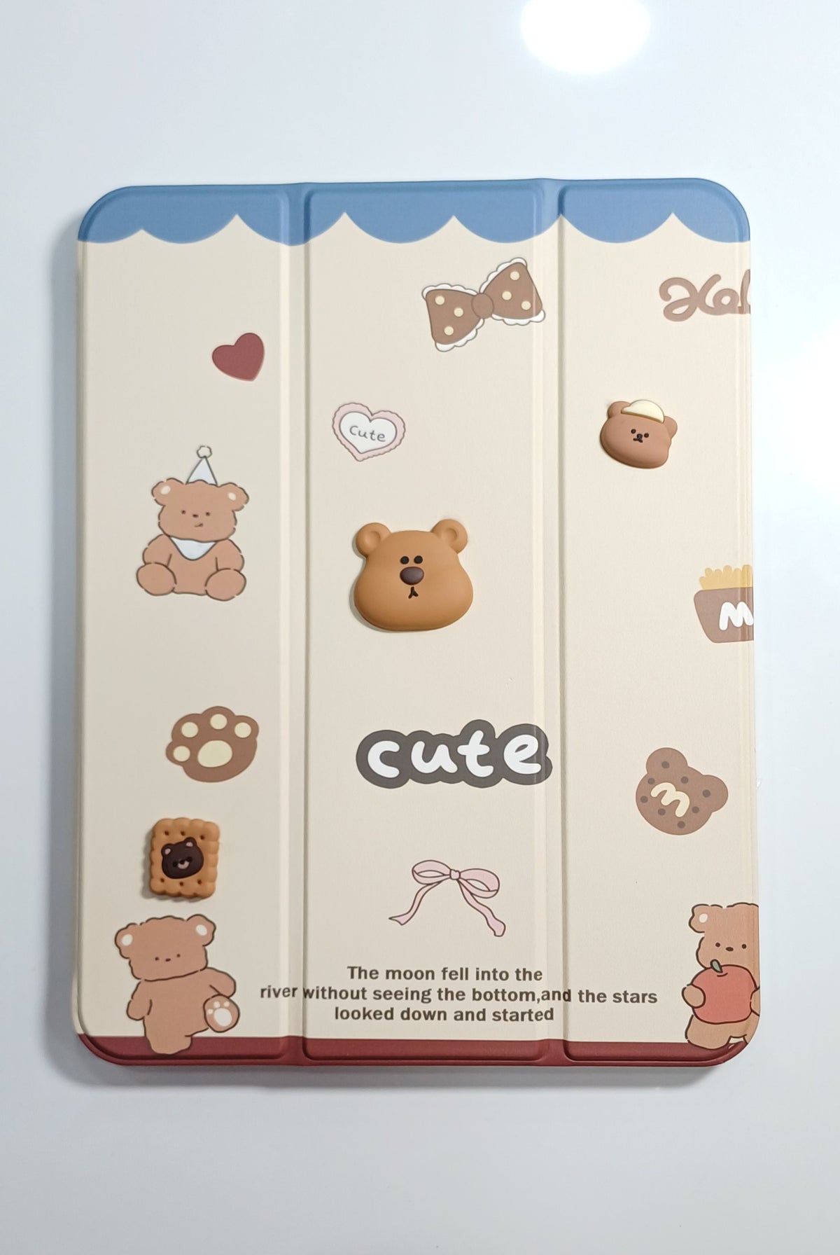 Sweet Bear & Cookies Flip Cover for iPad Air A16 or iPad 10th gen 2022