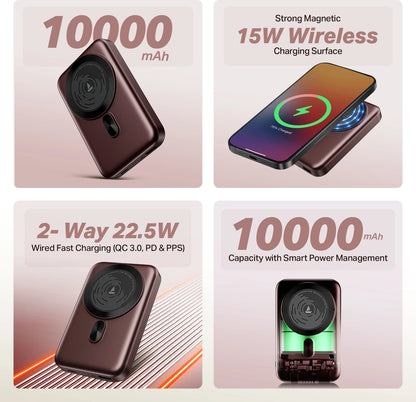 Boat EnergyShroom PB331 (Magsafe) 10000mAh Magnetic Wireless Powerbank