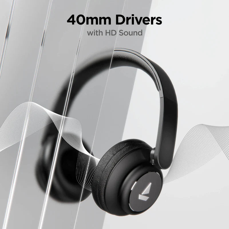 boAt Rockerz 450 Wireless Headphones – 15H Playback, 40mm Drivers, Bluetooth & AUX Mode