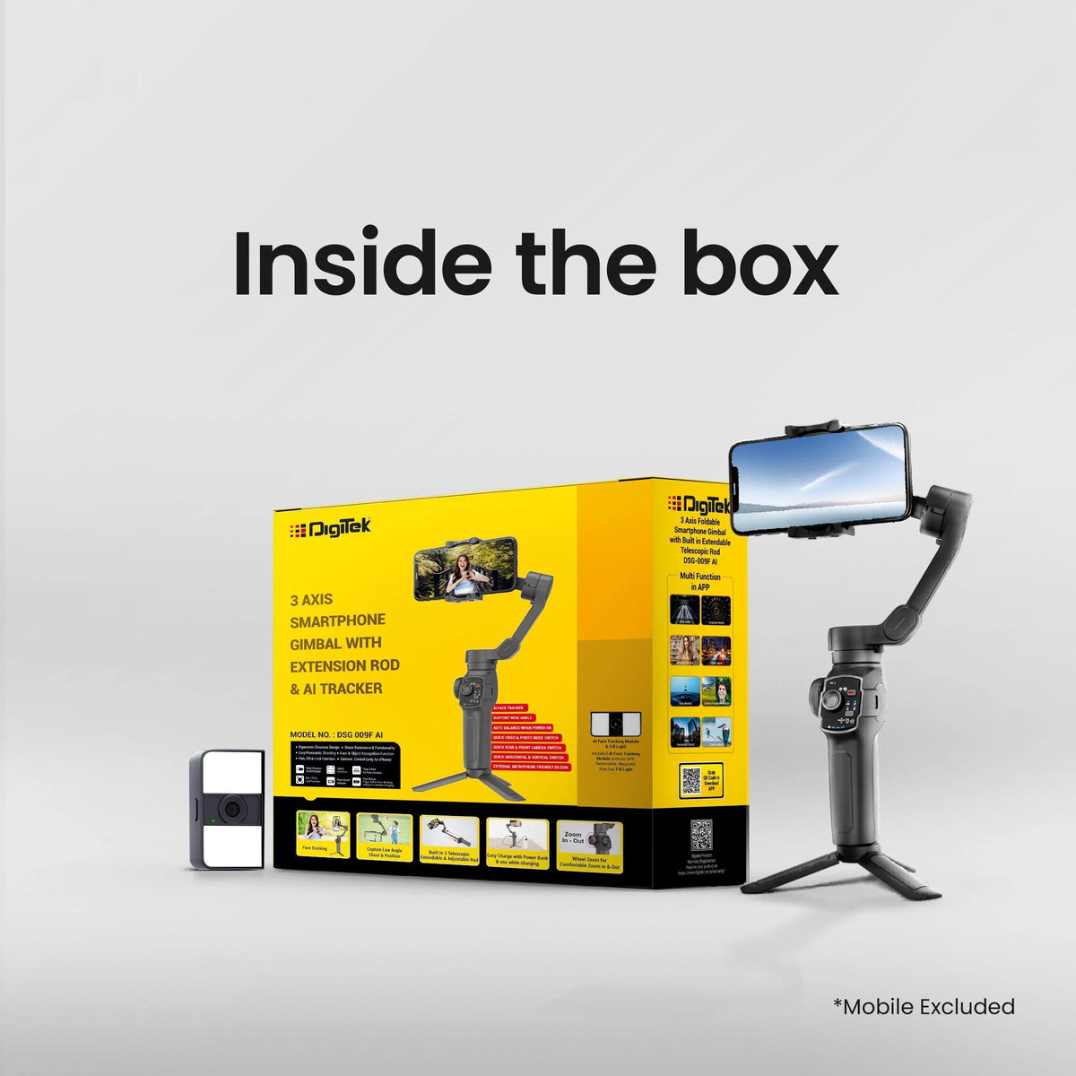 Digitek (DSG-009F) 3 Axis Foldabe Smartphone Gimbal