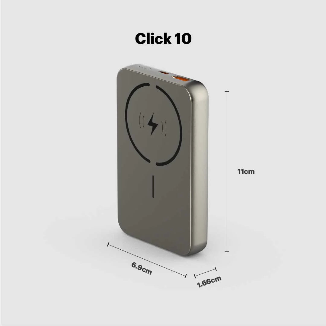 Stuffcool Click 10000mAh Slim Magnetic Wireless Powerbank