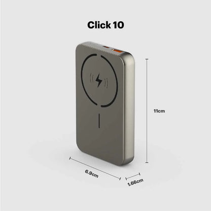 Stuffcool Click 10000mAh Slim Magnetic Wireless Powerbank