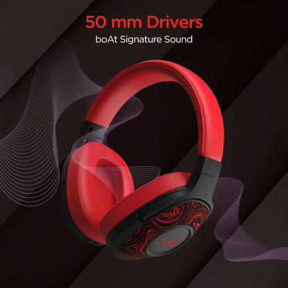 boAt Rockerz 550 Wireless Over-Ear Headphones – 50mm Drivers, 20H Playback, Bluetooth 5.0, AUX Mode