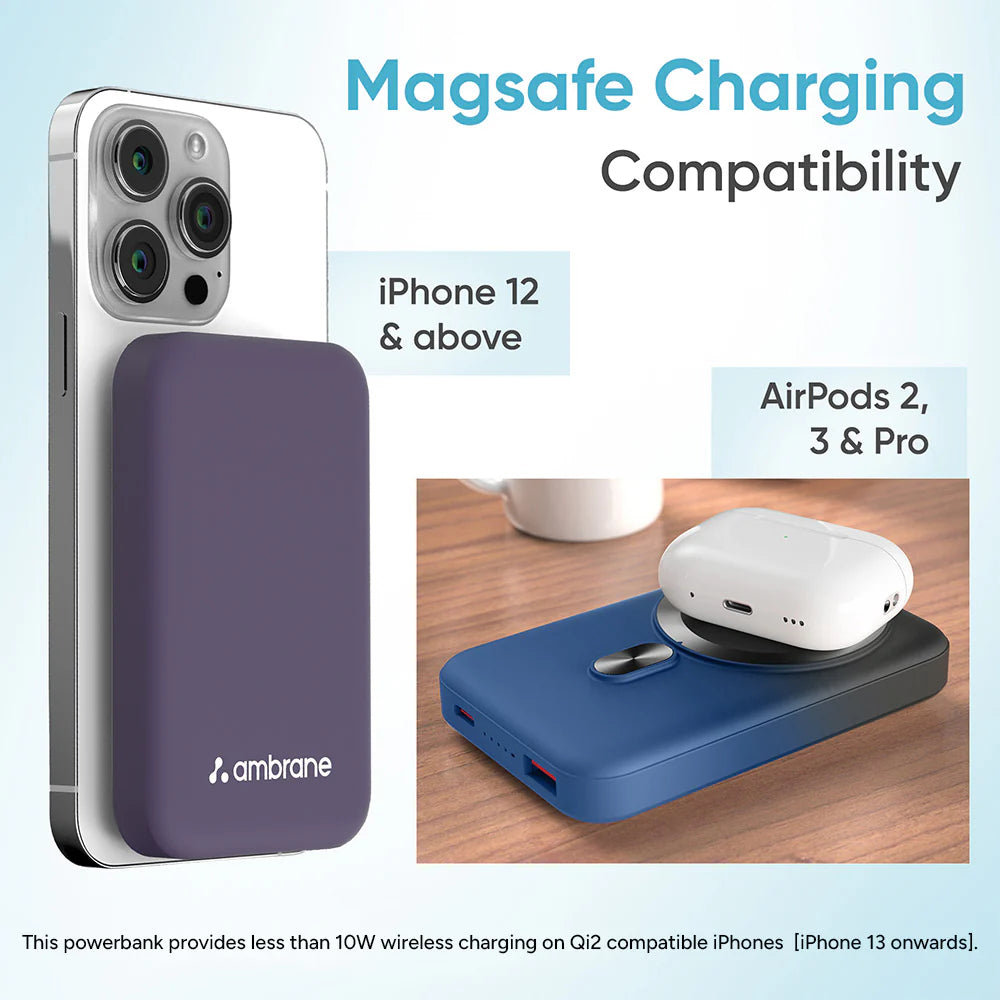 Ambrane Magsafe Wireless 10000Mah (Aerosync Snap)