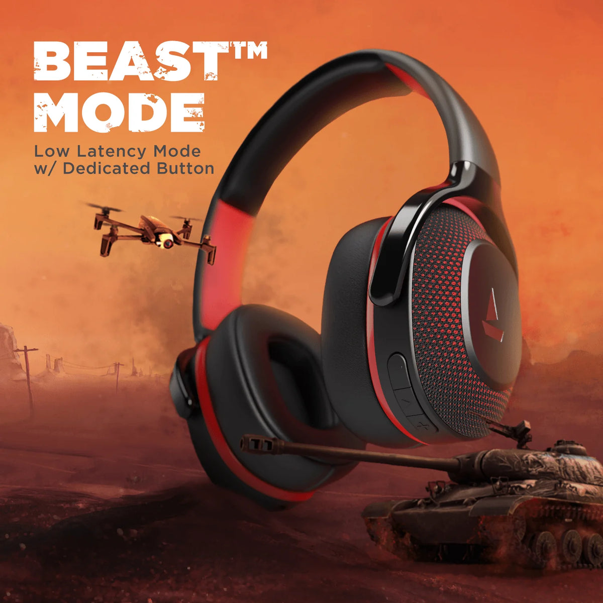 boAt Rockerz 425 Wireless Headphones – 25H Playback, BEAST Mode, 40mm Drivers, Bluetooth 5.2