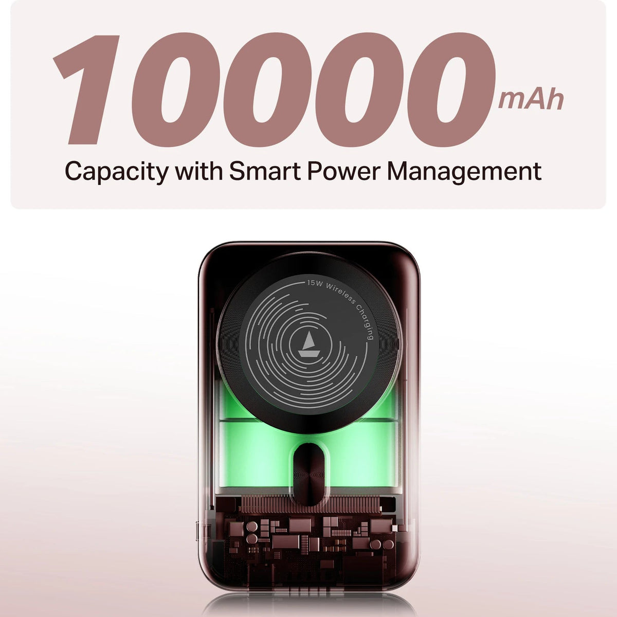 Boat EnergyShroom PB331 (Magsafe) 10000mAh Magnetic Wireless Powerbank