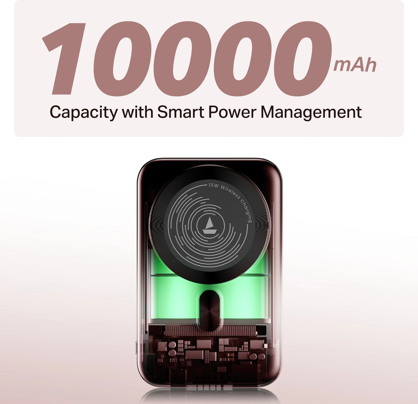 Boat EnergyShroom PB331 (Magsafe) 10000mAh Magnetic Wireless Powerbank