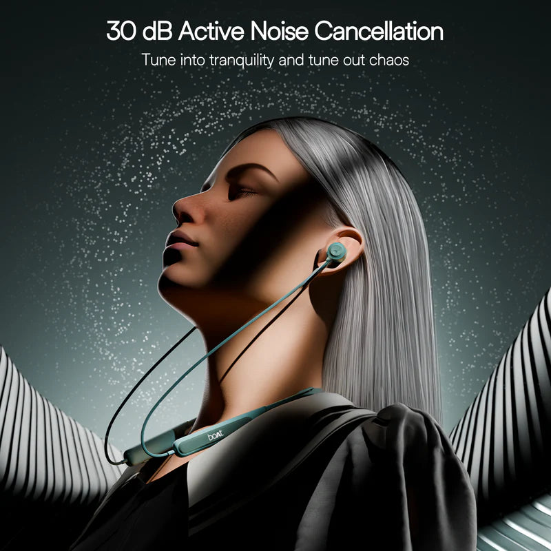 boAt Rockerz 210 ANC Wireless Neckband – 30dB ANC, 40H Playback, AI-ENx Calls, Bluetooth 5.3