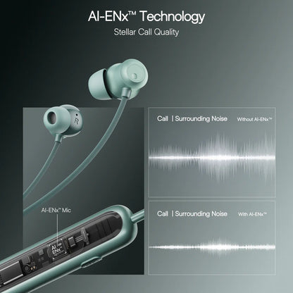 boAt Rockerz 210 ANC Wireless Neckband – 30dB ANC, 40H Playback, AI-ENx Calls, Bluetooth 5.3