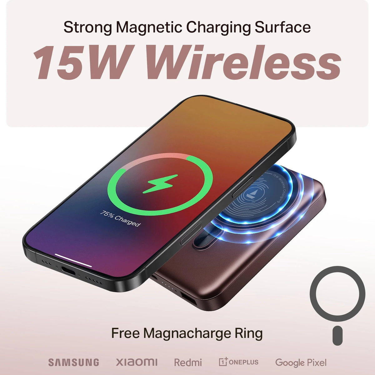 Boat EnergyShroom PB331 (Magsafe) 10000mAh Magnetic Wireless Powerbank