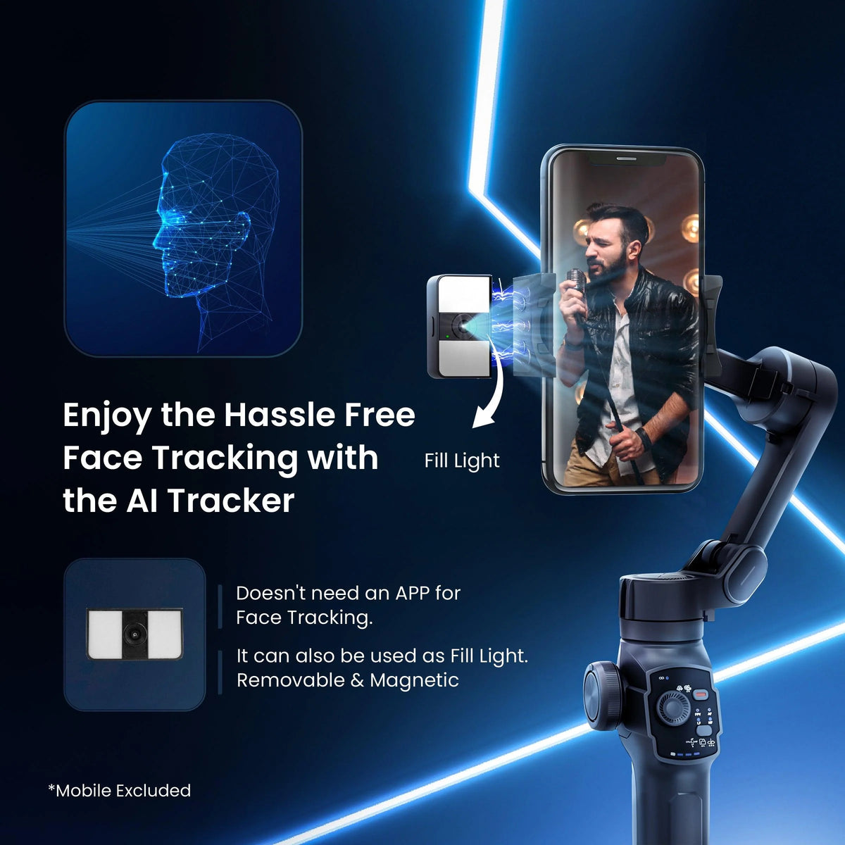 Digitek (DSG-009F) 3 Axis Foldabe Smartphone Gimbal