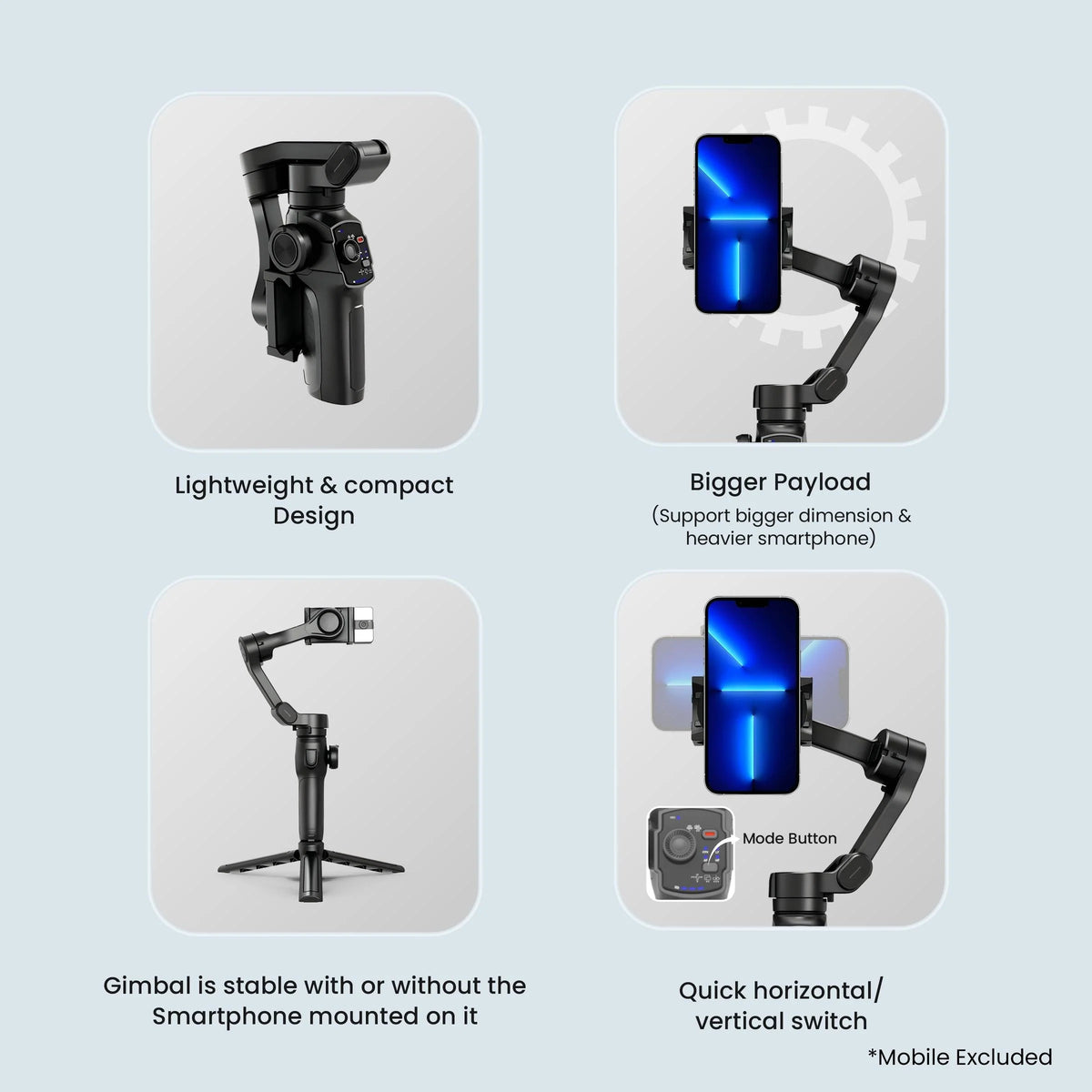 Digitek (DSG-009F) 3 Axis Foldabe Smartphone Gimbal