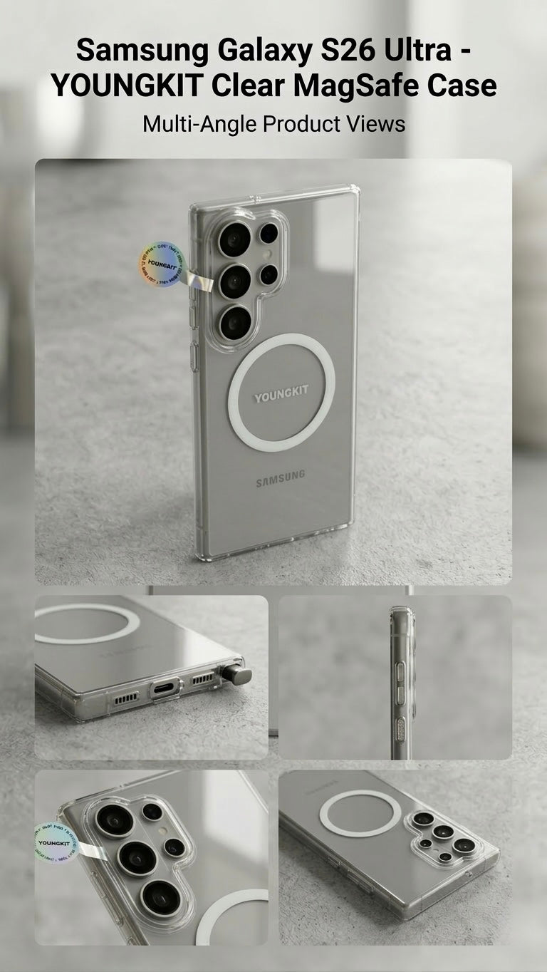 Youngkit Transparent Magnetic for Samsung S26 Ultra
